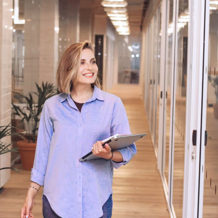 Photo showing a professional navigating the new supply chain law with confidence because of relatico software